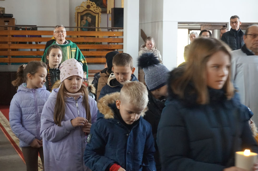 Procesja z różańcami