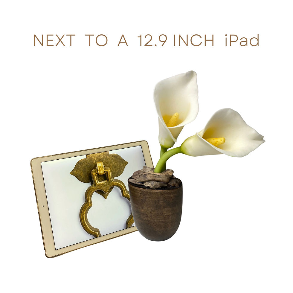 Thumbnail: WHITE CALLAS IN A WOOD VASE