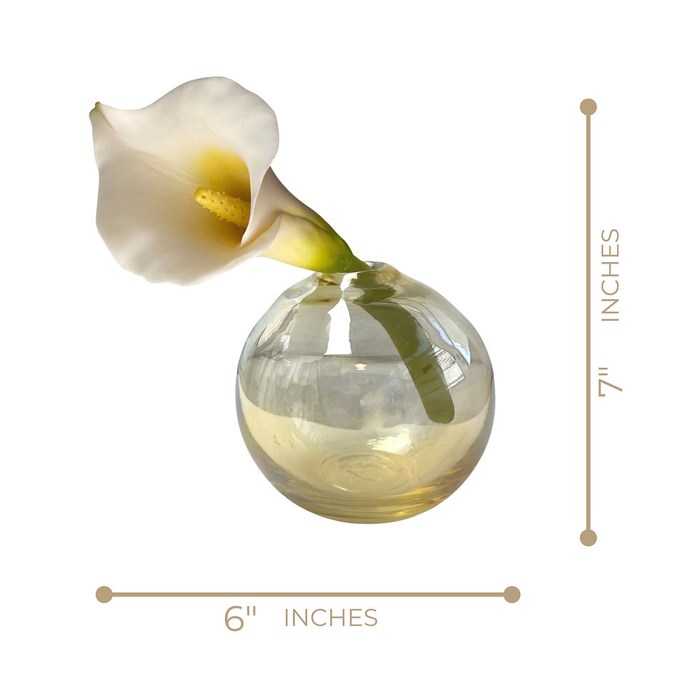 Thumbnail: CALLA LILY IN A GOLD TINTED SPHERE
