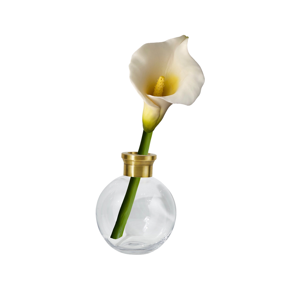Thumbnail: CALLA LILY IN A GLASS GOLD VASE
