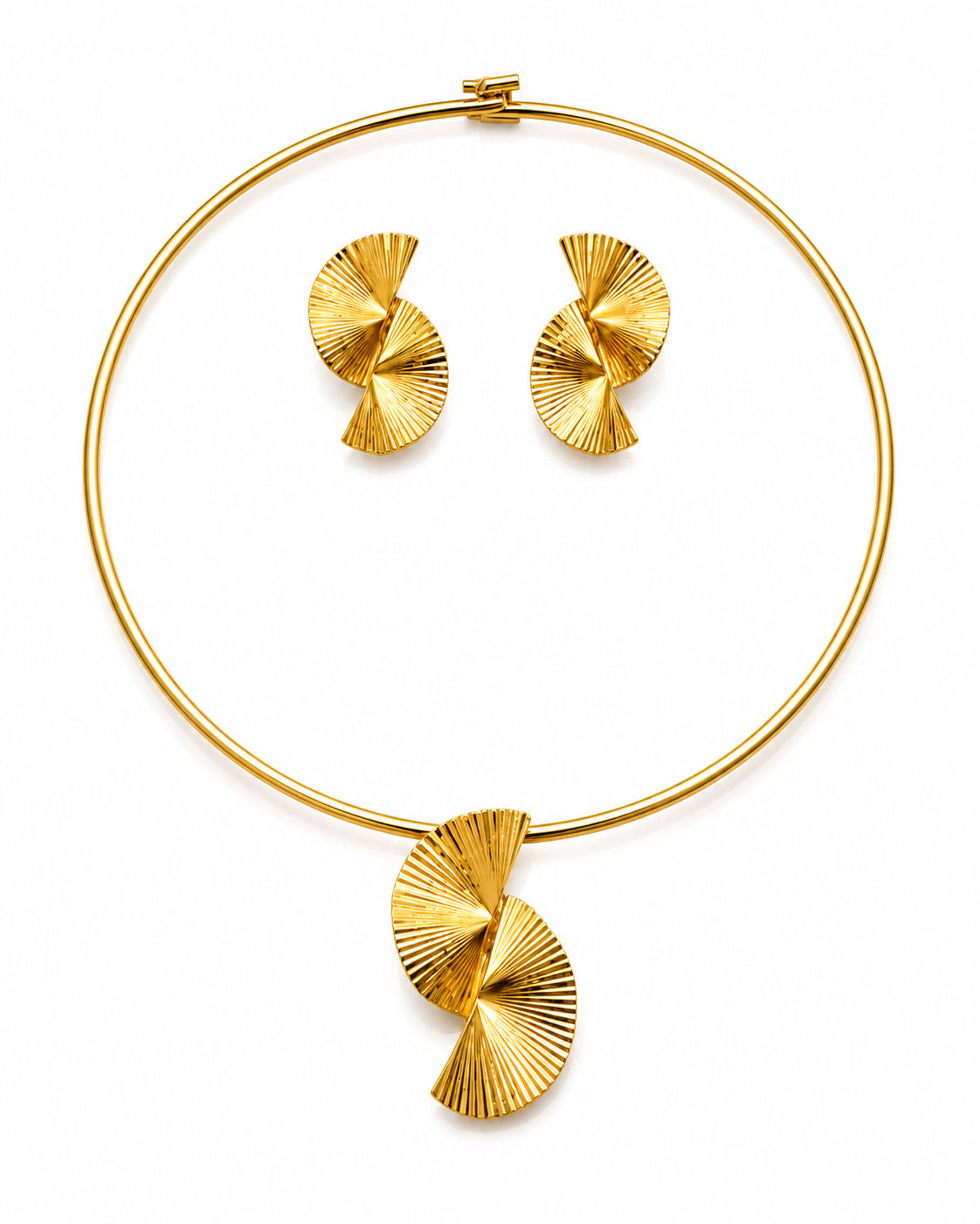 Conjunto Folheado Eclipse Dourado