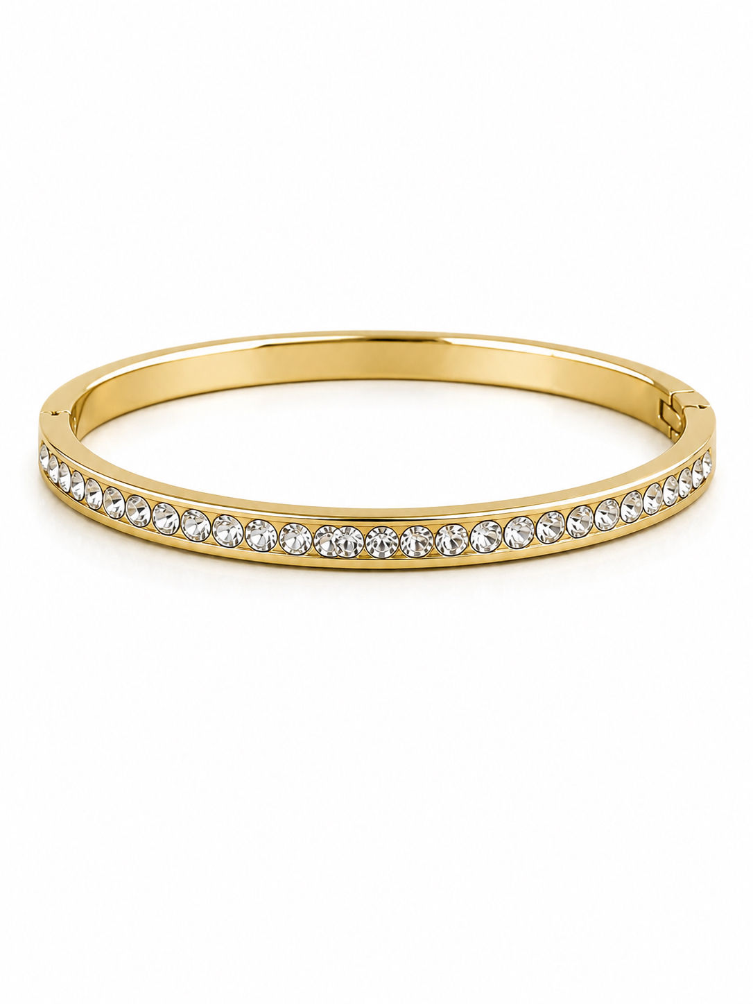 Bracelete Dourado Crystal em Aço Inox 316L