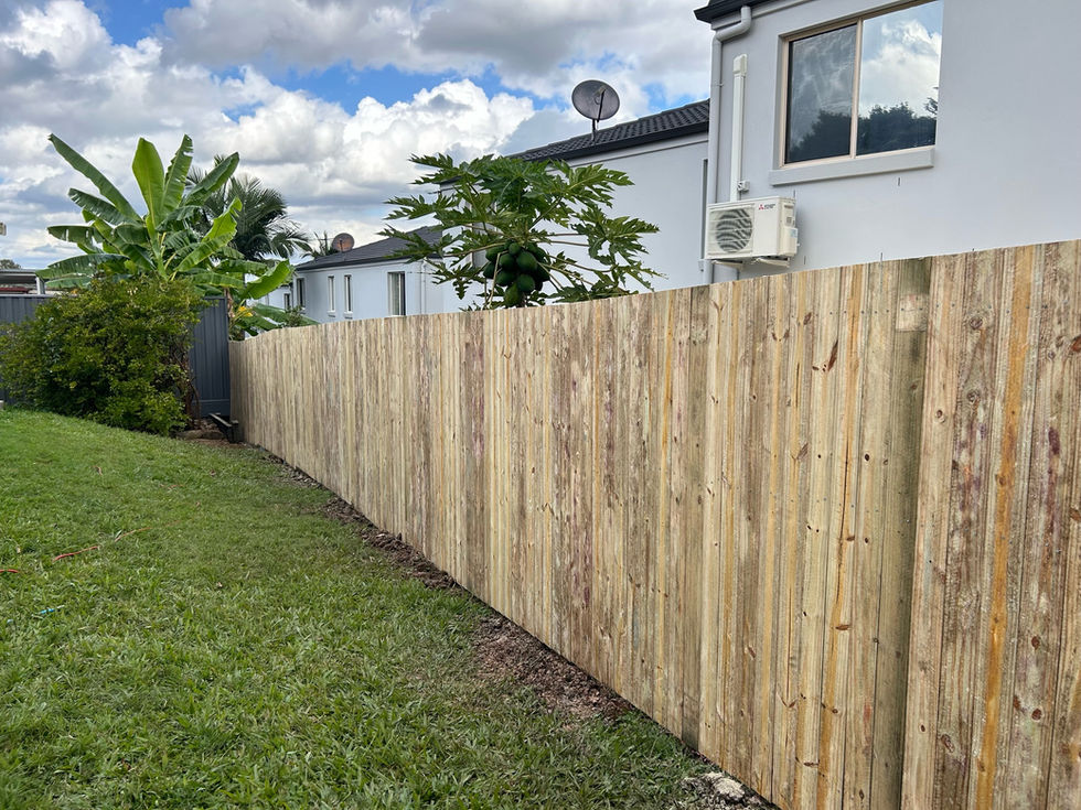 Residential Wooden Fence Installation