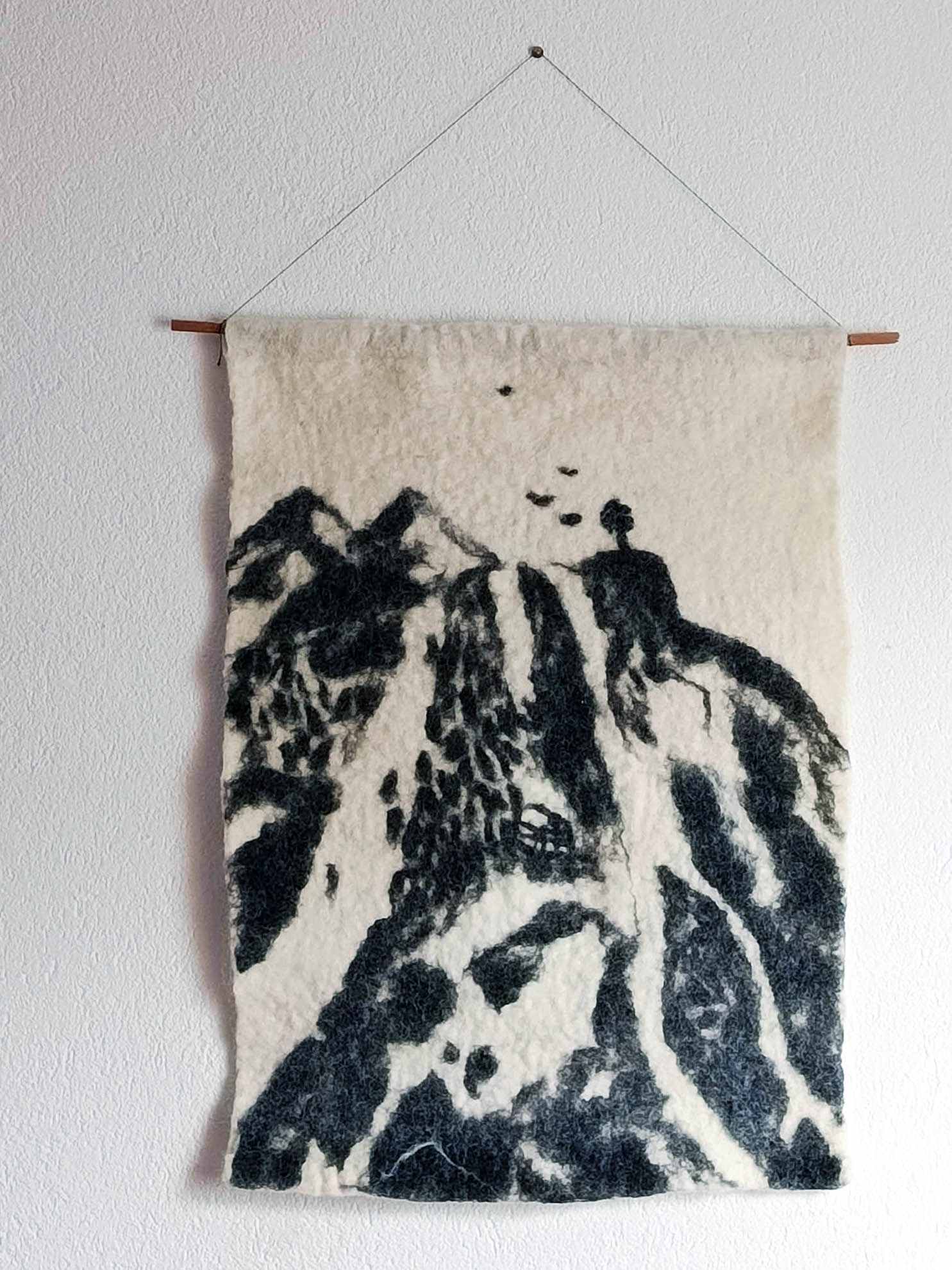 peinture murale laine feutrée