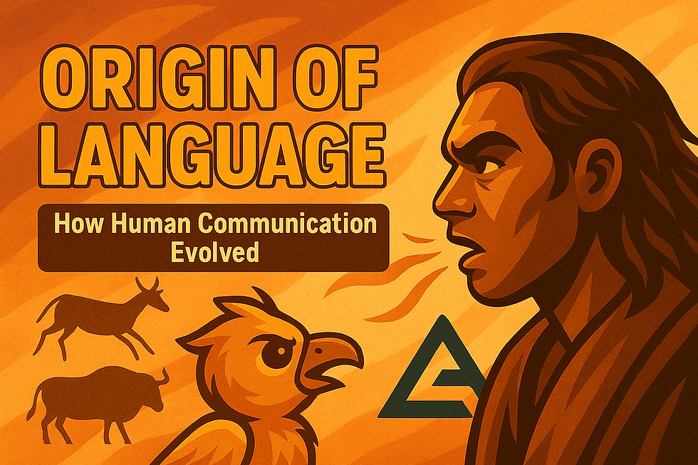 An illustration of a man talking and a baby phoenix
