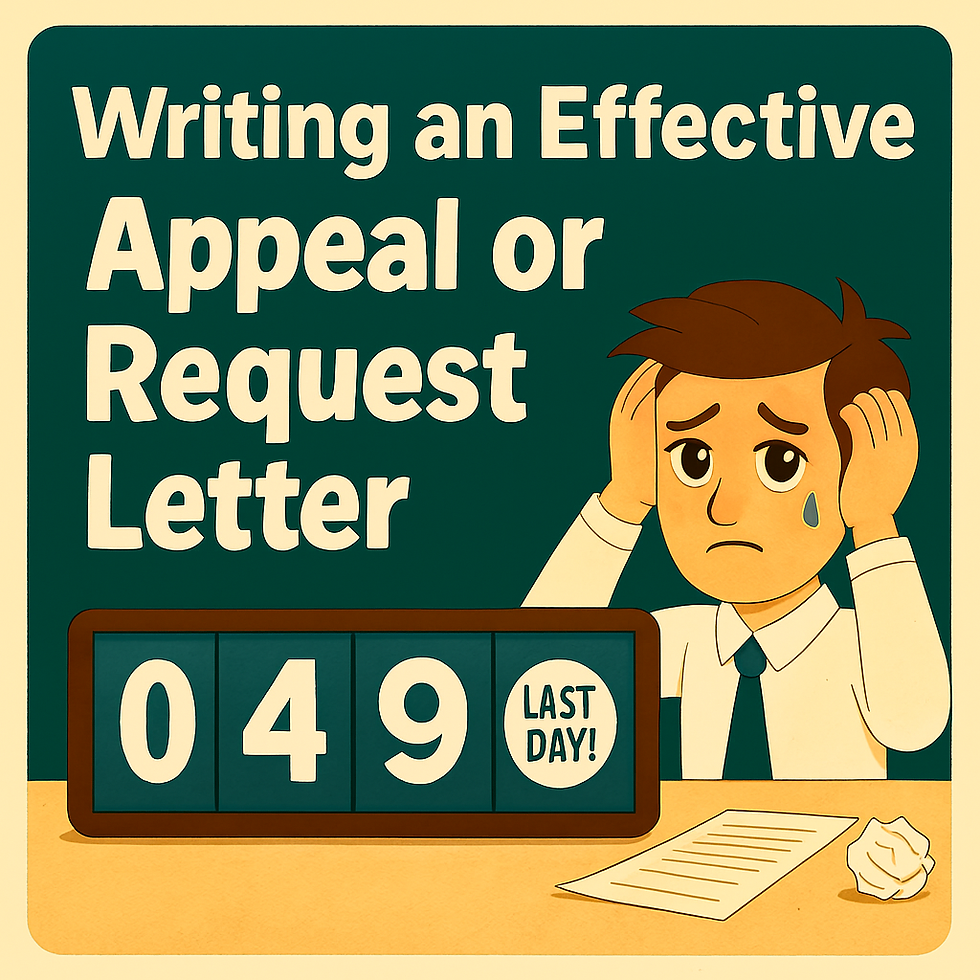Writing an Effective Appeal or Request Letter