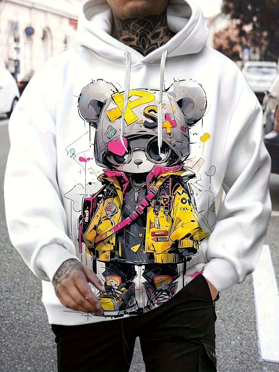 Miniatura: Moletom  Urso Hype Streetwear, Estiloso e Macio !