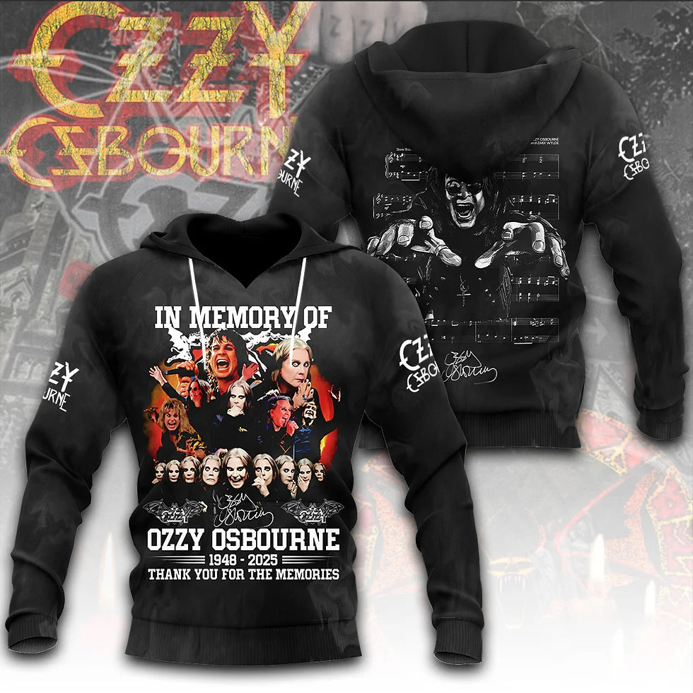Miniatura: Moleton Rock Ozzy Osbourne, Oversized Unissex 🎸