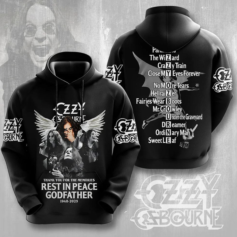Miniatura: Moleton Rock Ozzy Osbourne, Oversized Unissex 🎸