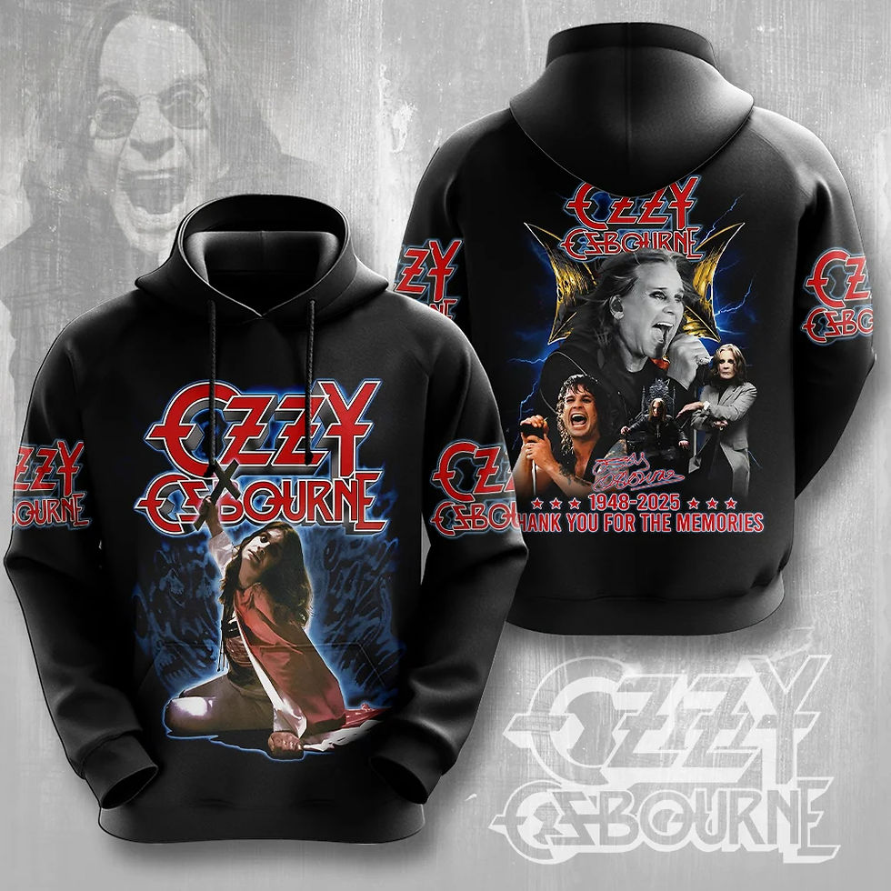 Miniatura: Moleton Rock Ozzy Osbourne, Oversized Unissex 🎸