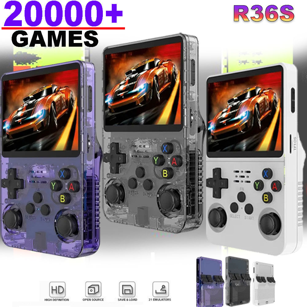 R36S Handheld Game Console 3.5Inch IPS Screen 128G Classic Retro Games Consoles