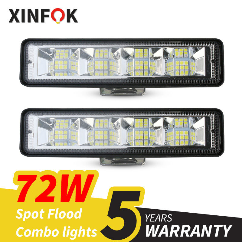 72W Car Work Light LED Bar 4x4 24 LED Working Bar Offroad SUV ATV Tractor Boat