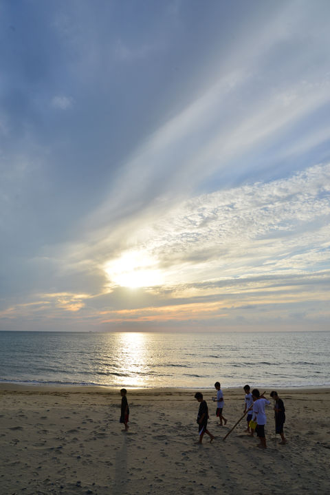 夕日