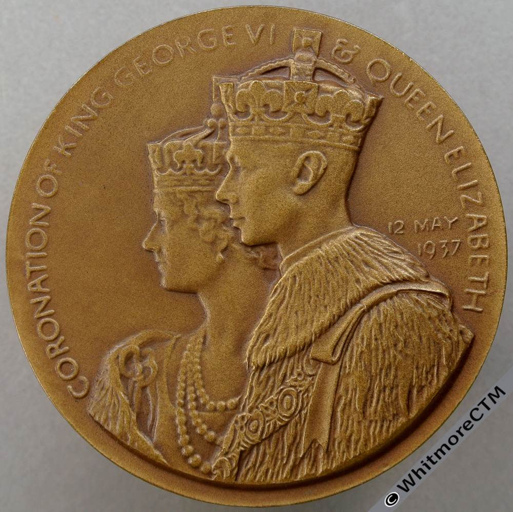 London Mayfair Hotel Berkeley Sq 1937 Coronation George VI Medal 51mm WE7340D