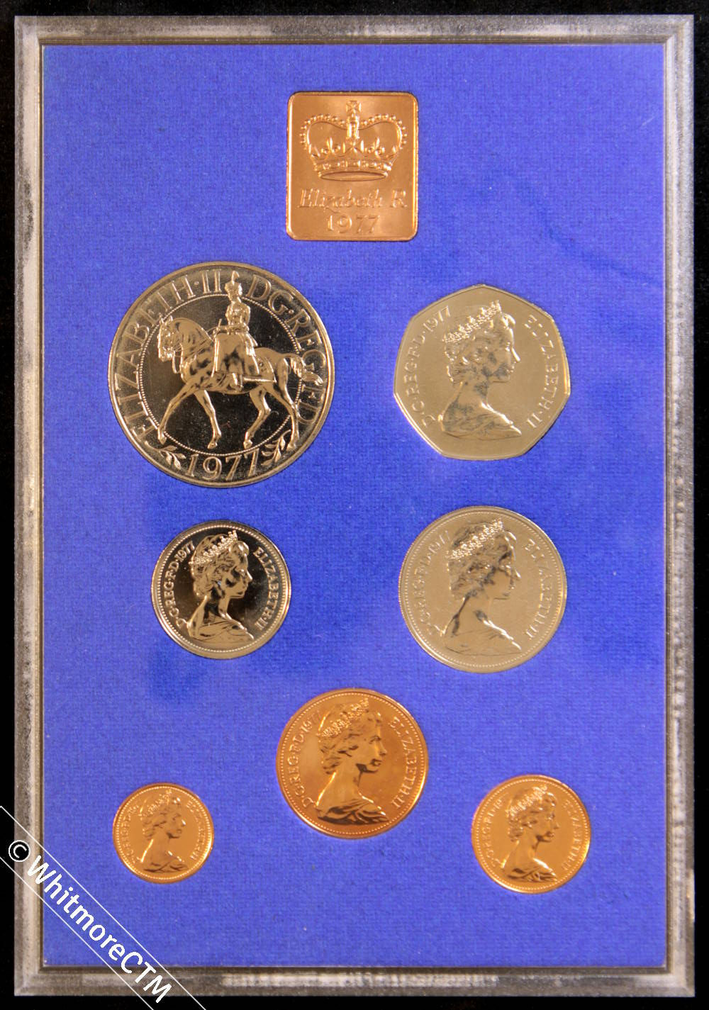 1977 Royal Mint presentation proof set including Silver Jubilee Crown