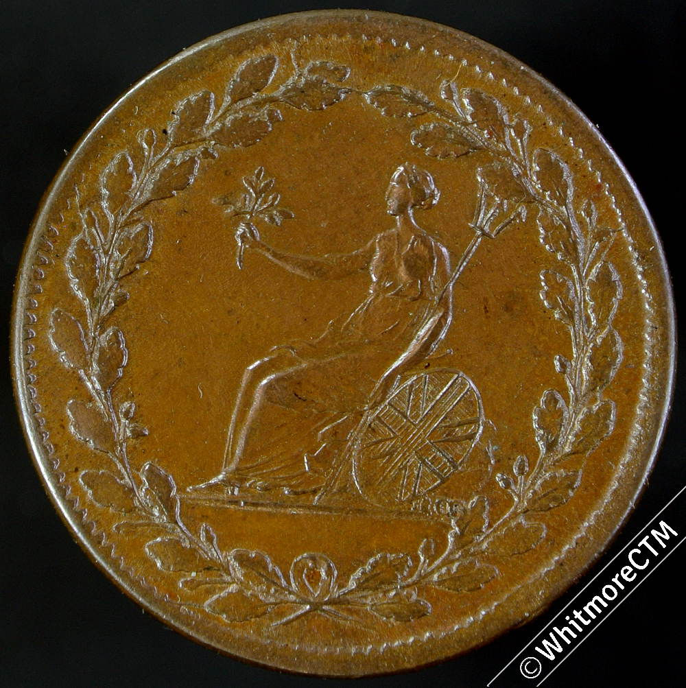 19th Century HalfPenny Walthamstow 610 1813 Lion / Britannia. Lustre Trace