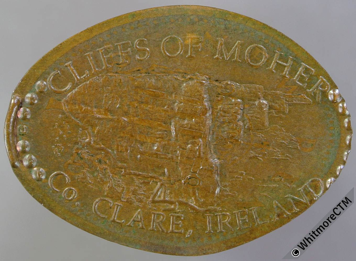 Ireland Elongated Token 30x21mm Cliffs of Mohen - Co.Clare - British 1p