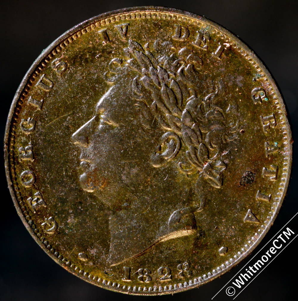 1828 British Bronze Farthing George IV
