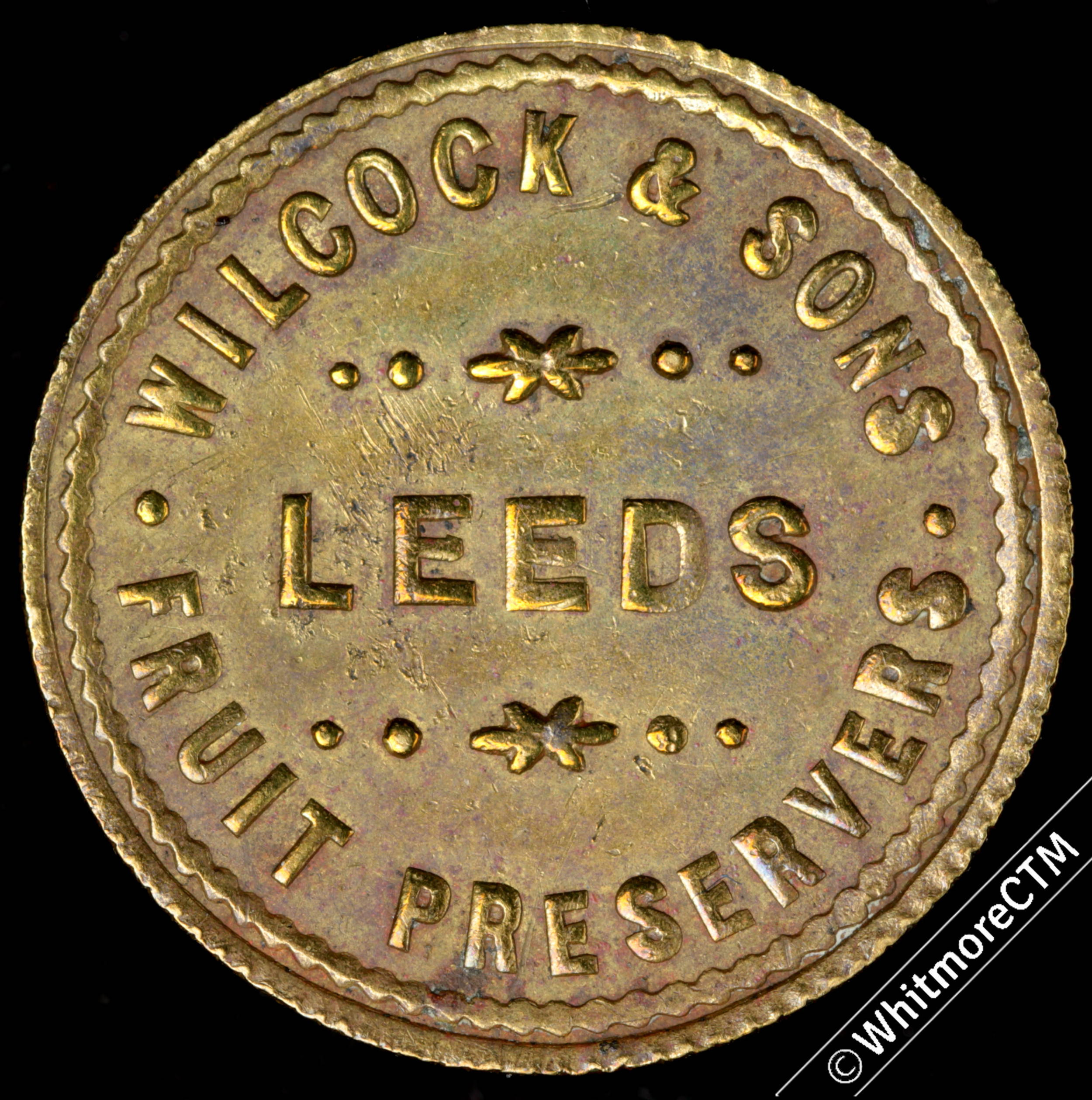 Leeds Wilcock & Son Fruit Preservers 1½D token 22mm By Ardill Leeds