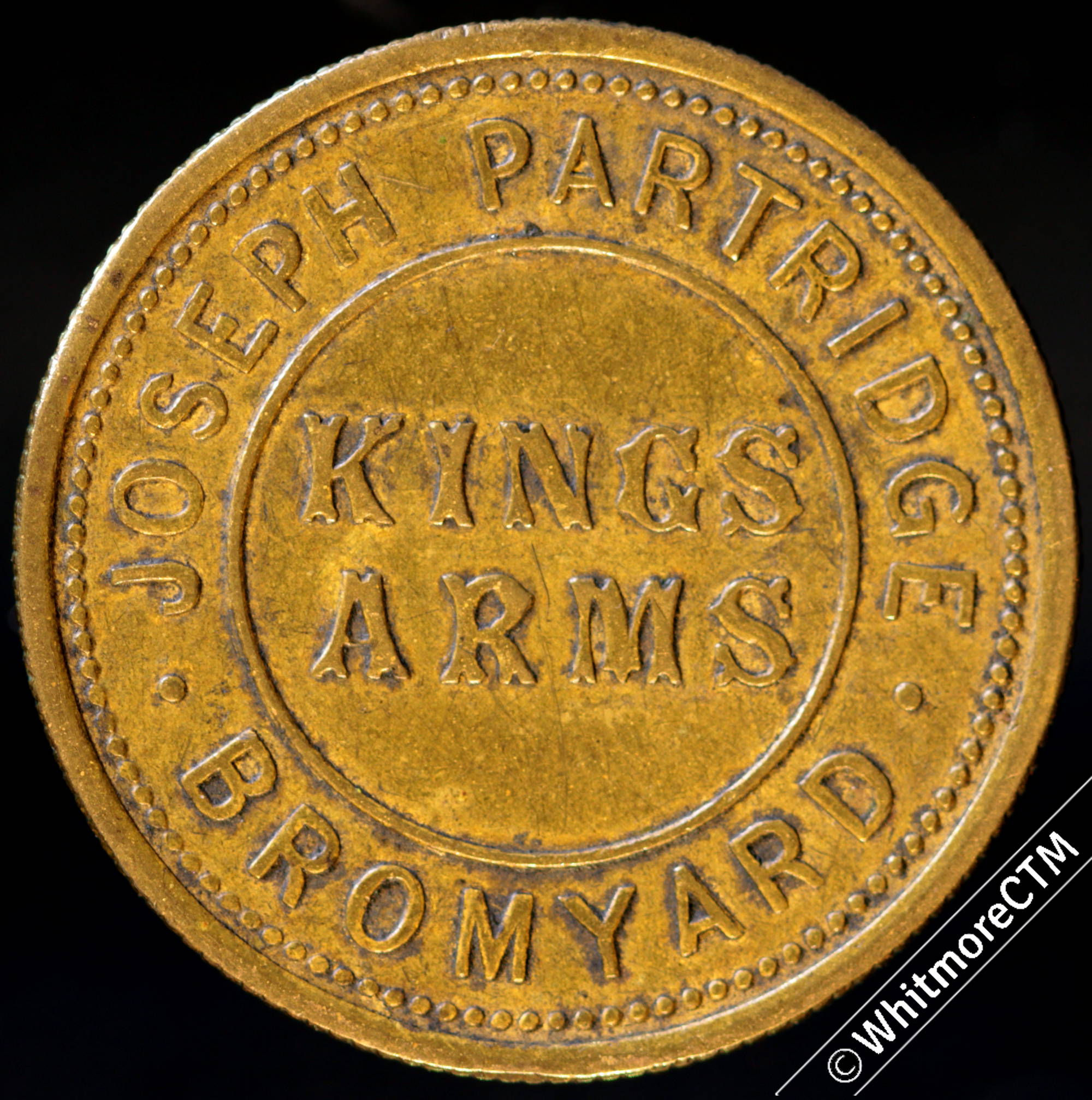 Bromyard Kings Arms Pub Token, 27mm Joseph Partridge, Whitmore HR4