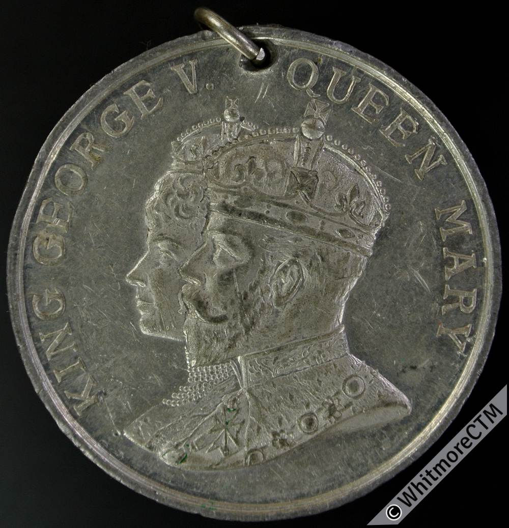 Hornsey George V 1911 Coronation Medal 38mm WE5288B White metal.