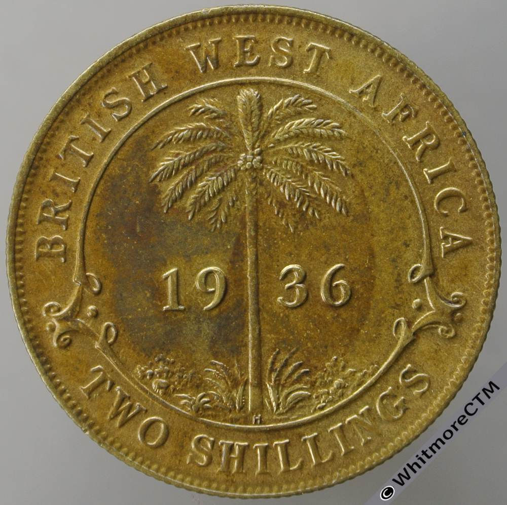 1936H British West Africa Two Shilling 2/- Y17a