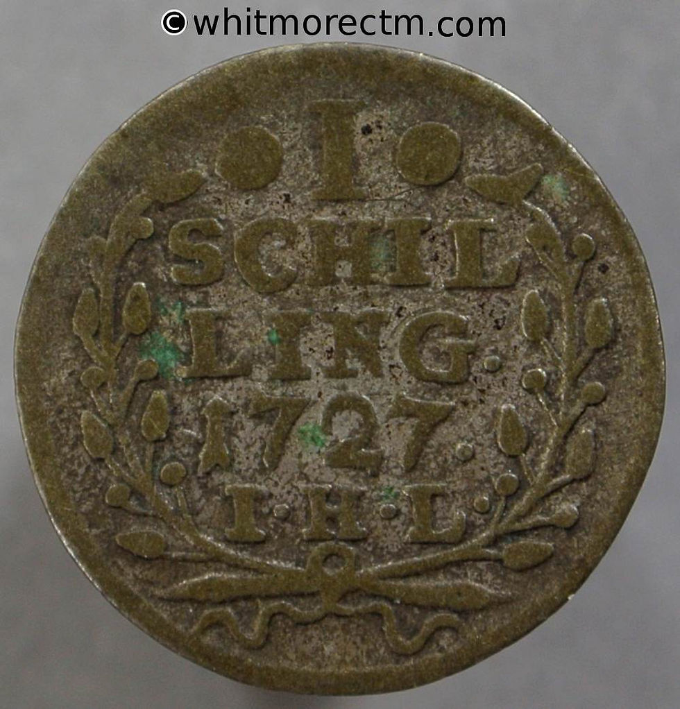 1727 Germany Hamburg One Shilling coin C5