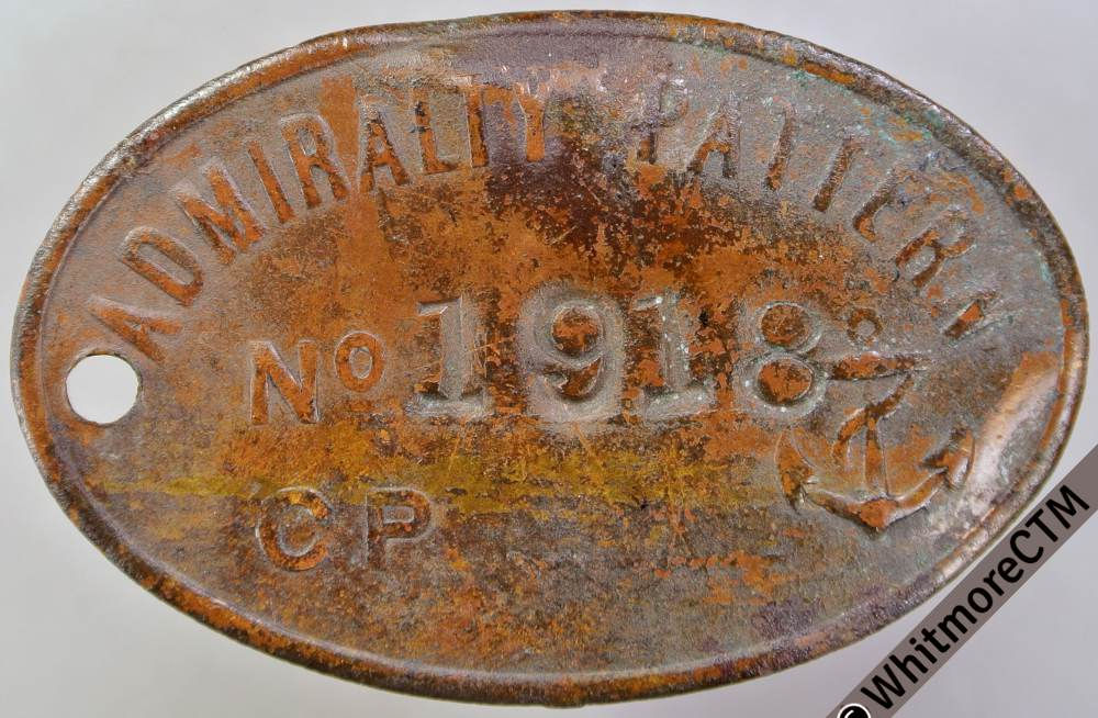 British Armed Forces Token 49x32mm “Admiralty Pattern C P” Uniface copper