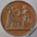 Thumbnail: 1841 France Baptism of Comte De Paris - Duc D'Orleans & Helene Medal 26mm Bronze