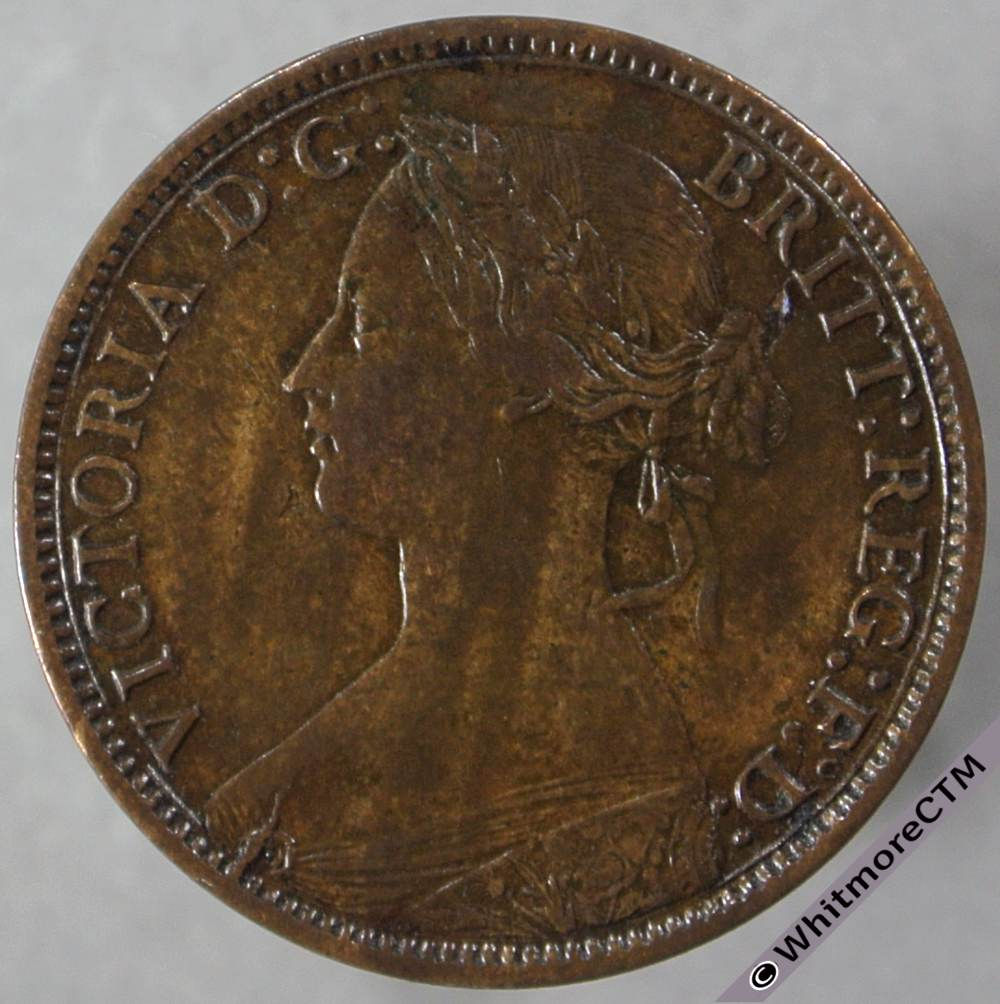 1866 British Bronze Farthing Victoria