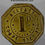 Thumbnail: Co-Operative Society Token Belfast 21mm 1D Octagonal brass. By Leonard