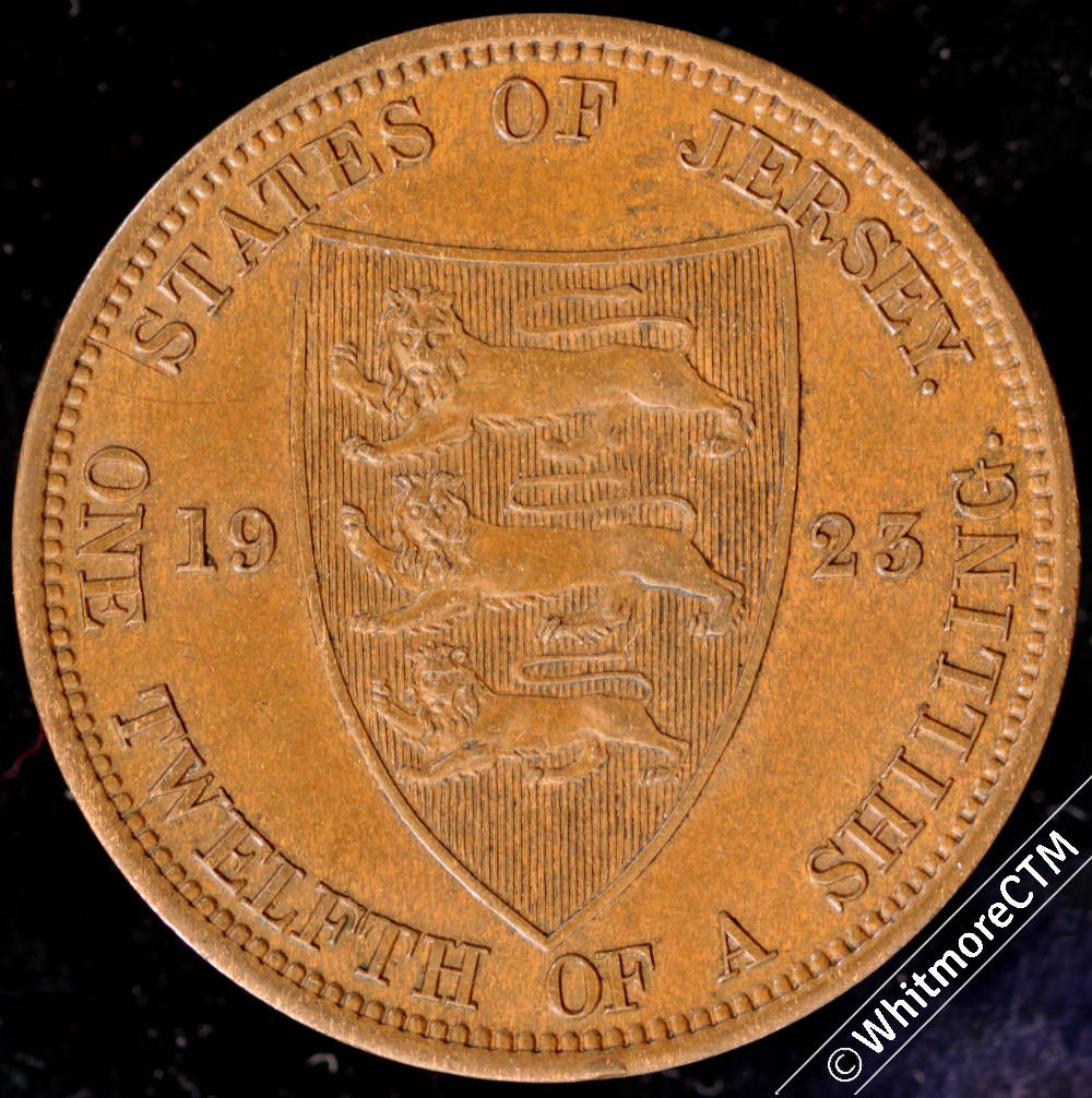 1923 Jersey One Twelfth of a Shilling  type 1