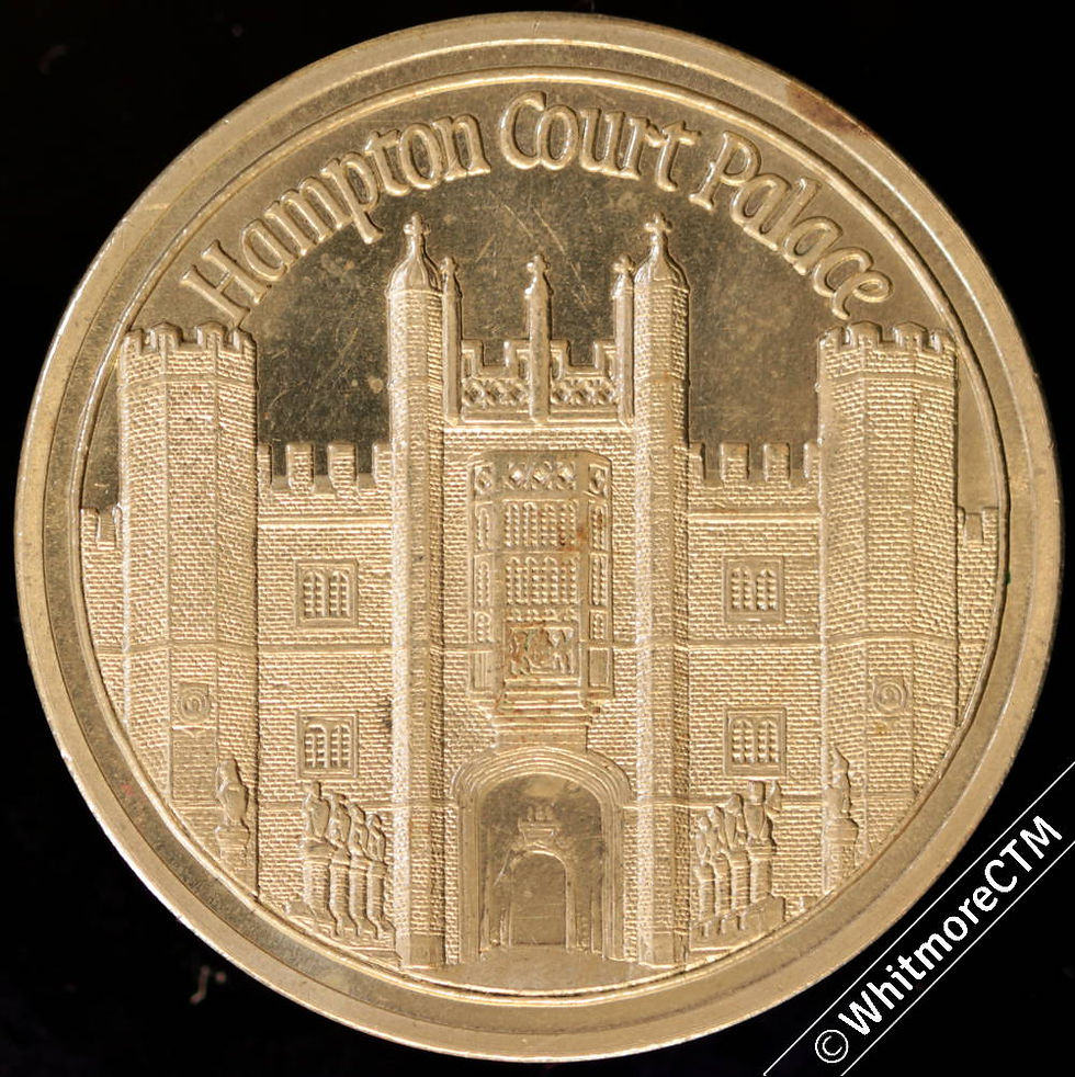 Hampton Court Palace Medal 38mm King Henry VIII Silvered Ae whitmore