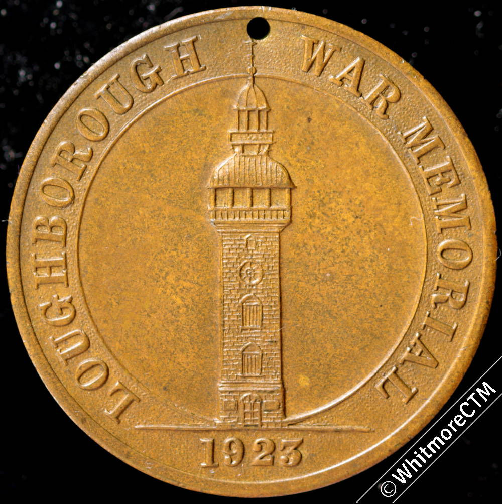 1923 Loughborough War Memorial Medal 32mm by Latimer - Bronze