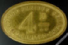 Stretford Transport Token 39x26mm Omnibus Company Limited 4D - Very rare
