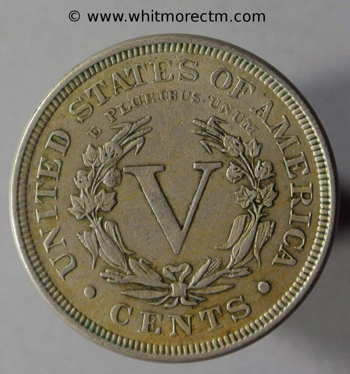 1896 USA Five Cents coin