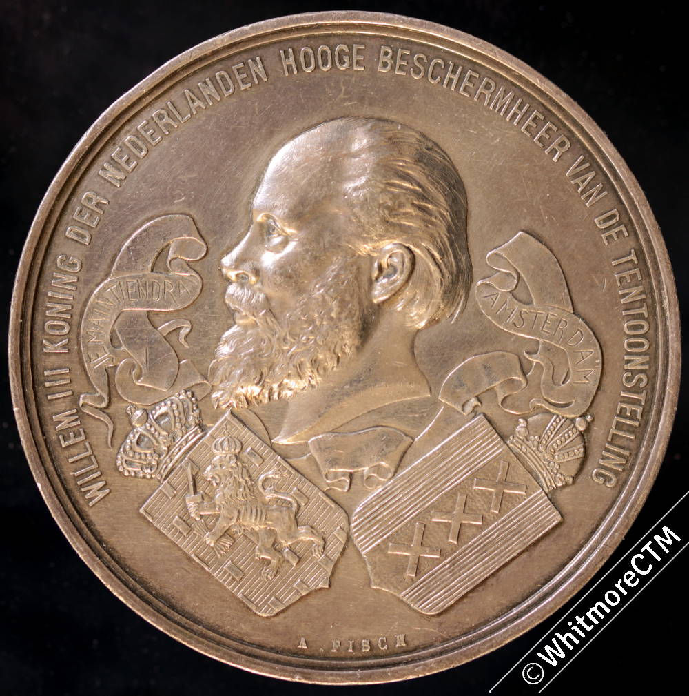 1883 Netherlands Amsterdam Colonial & Overseas Exhibition Medal 70mm by A. Fisch
