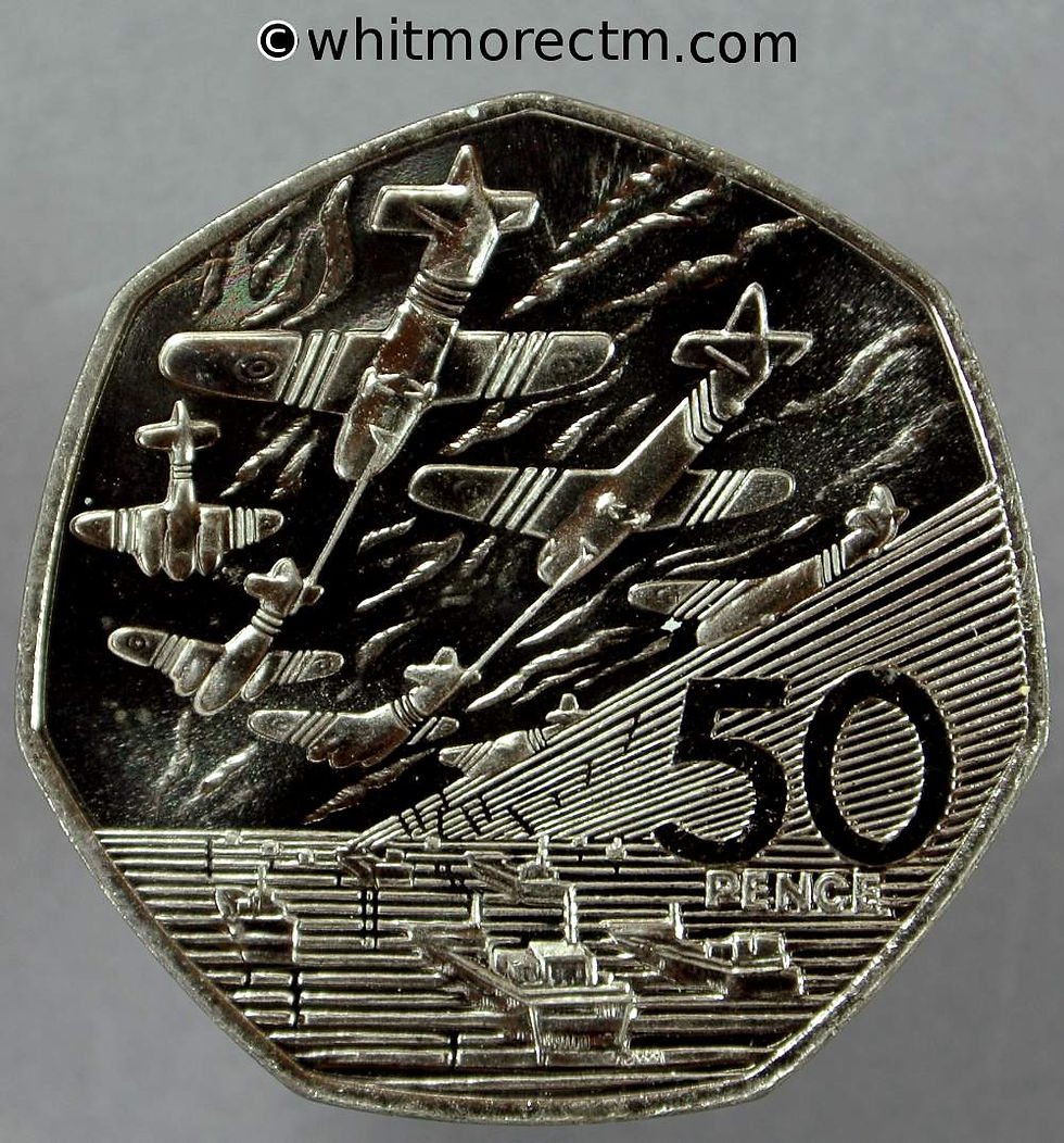 British Decimal Currency 1994 50p coin - D Day Landings