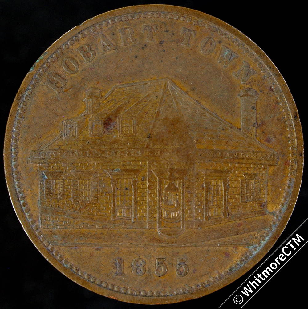 Australia Hobart Penny 1855 W.D.Wood Montpellier Retreat Inn Building