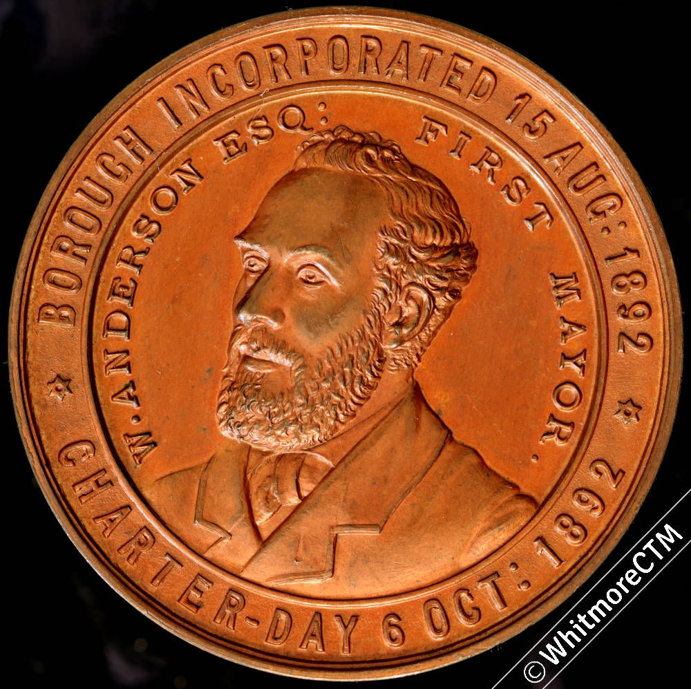 Thornaby-on-Tees 1892 Incorporation of Borough Medal 41mm Not in Brown - Bronze
