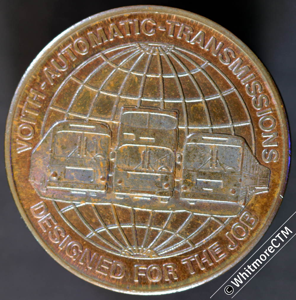 1980 Germany USA Voith Auto Transmissions Bus Coach Show Token 27mm bronze