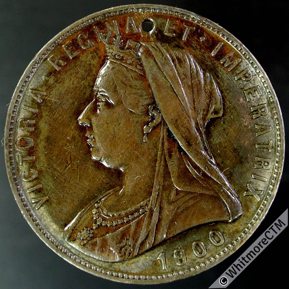 Keighley 1900 Transvaal War Declaration of Peace Medal 31mm Not in Brown. Bronze