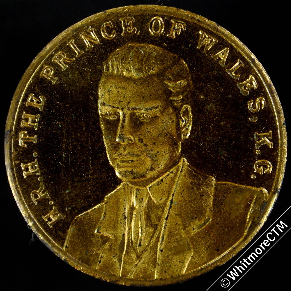 Edward VIII Prince of Wales Medal 32mm Star of David Gilt Bronze