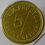 Thumbnail: Market Token Covent Garden 29mm M. M. Proctor 5/-�Uniface.�- Gilt brass