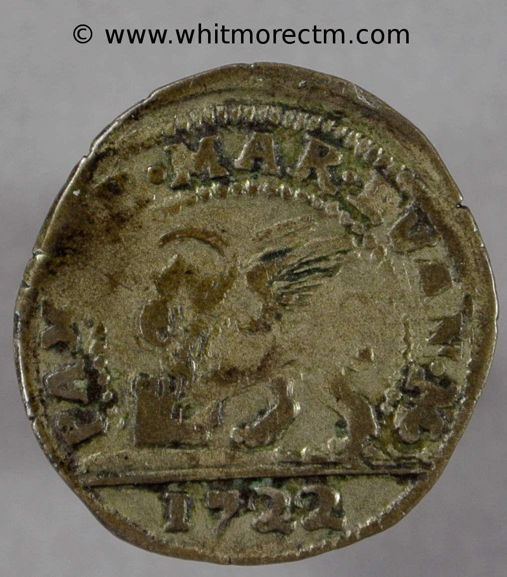1722 Italy Venice 5 Soldi Silver coin