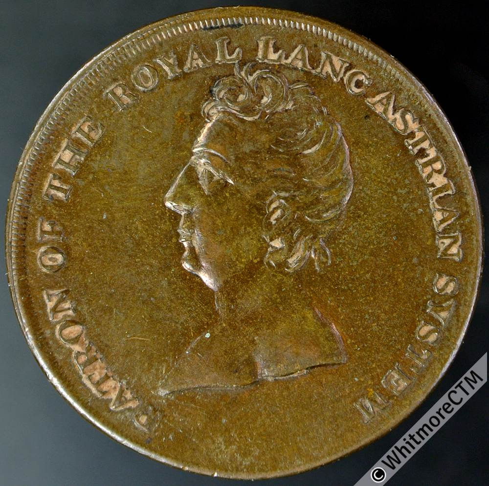 School Token 28mm Royal Lancastrian System. Hawkins 4 Studies p2, also B752 Rare