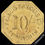 Thumbnail: Market Token Birmingham 26mm W6196 10/- Francis Nicholls Ltd. Octagonal Brass