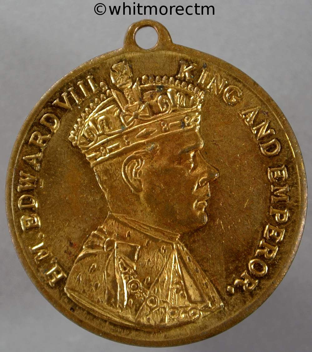 1937 Intended Coronation Medal obv Edward VIII 195c 32mm - Gilt Bronze