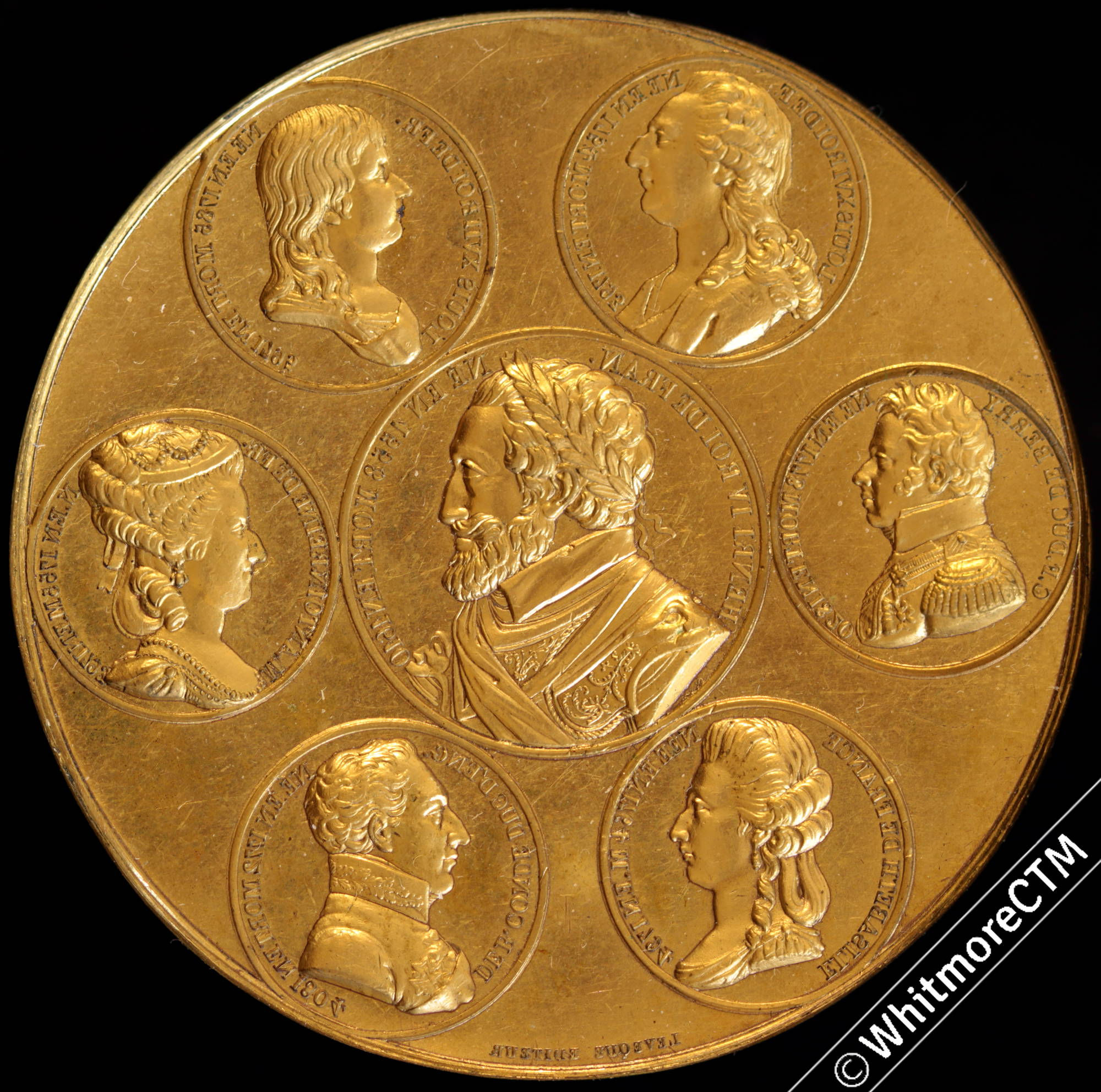 France Copper Mould of the 1820 Caqué Medal depicting Executed Royals 56mm