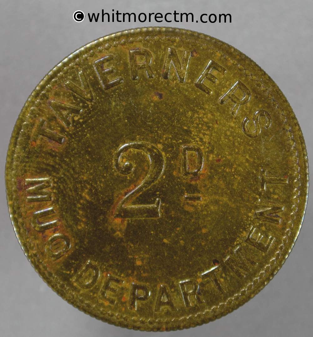 Unidentified Refreshment Token Taverners Mug Department 32mm 2D